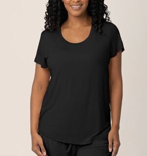 Kindred Bravely Everyday Maternity Nursing T-Shirt Black Short Sleeve Size XL